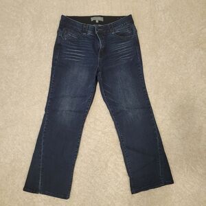 Crop Flair Dark Blue Jeans